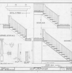 Stairway details, William Smith House, Ansonville, North Carolina