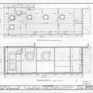 Roof and ceiling plans, Old Wilson Daily Times Building, Wilson, North Carolina