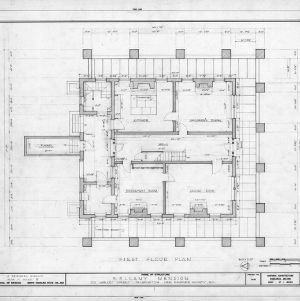 First floor plan, Bellamy Mansion, Wilmington, North Carolina