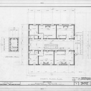 Fourth floor plan, Bellamy Mansion, Wilmington, North Carolina