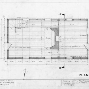 Floor plan, Philip Reich House and Shop, Winston-Salem, North Carolina