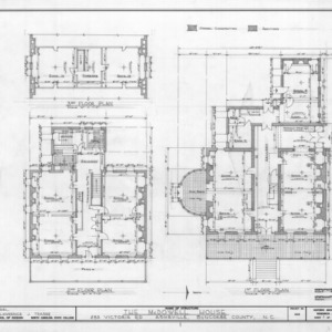 Floor plans, Smith-McDowell House, Asheville, North Carolina