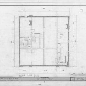 Second floor plan, Korner's Folly, Kernersville, North Carolina