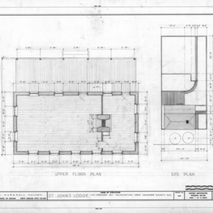 Site plan and second floor plan, St. John's Lodge, Wilmington, North Carolina