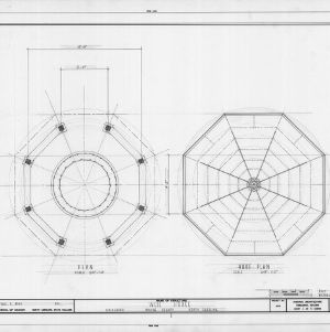 Floor and roof plans, F. D. Giddens Well House, Goldsboro, North Carolina