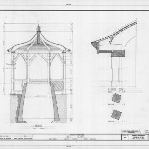 Section and details, F. D. Giddens Well House, Goldsboro, North Carolina