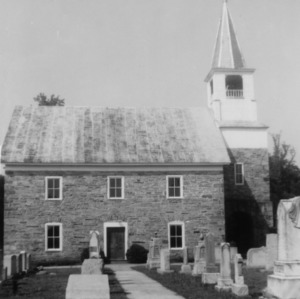 Side view with cemetery, Zion (Organ) Lutheran Church, Rowan County, North Carolina