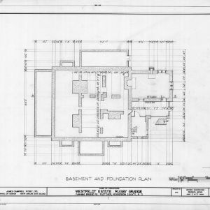 Basement and foundation plan, Rugby Grange, Henderson County, North Carolina