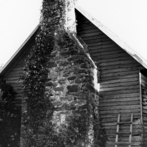 View with chimney, Old Dempsey Powell House, Wake County, North Carolina