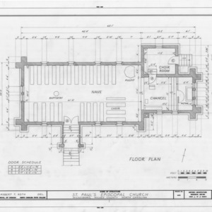 Floor plan, St. Paul's Episcopal Church, Wilkesboro, North Carolina