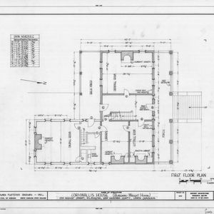 First floor plan, Burgwin-Wright House, Wilmington, North Carolina