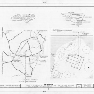 Location map and site plan, Duke-Lawrence House, Northampton County, North Carolina