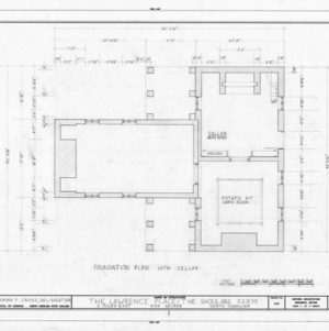 Foundation plan, Duke-Lawrence House, Northampton County, North Carolina