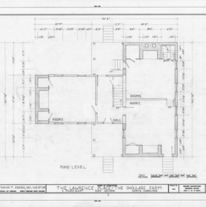 First floor plan, Duke-Lawrence House, Northampton County, North Carolina