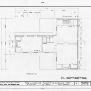 Second floor plan, Duke-Lawrence House, Northampton County, North Carolina