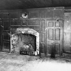 Interior view with fireplace, Duke-Lawrence House, Northampton County, North Carolina