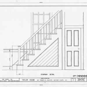 Stairway detail, John C. Manson House, Beaufort, North Carolina