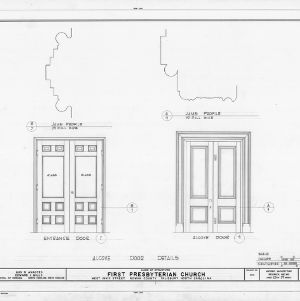 Alcove door details, First Presbyterian Church, Salisbury, North Carolina