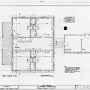 First floor plan, Rountree Farmhouse, Greenville, North Carolina