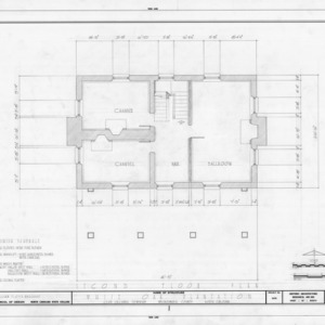 Second floor plan, White Oak, Mecklenburg County, North Carolina