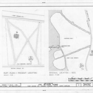Site plan, Joe Wilson House, Hickory, North Carolina