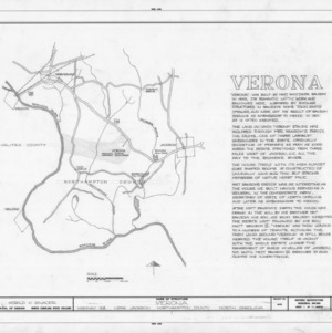 Title page with site plan and notes, Verona, Northampton County, North Carolina