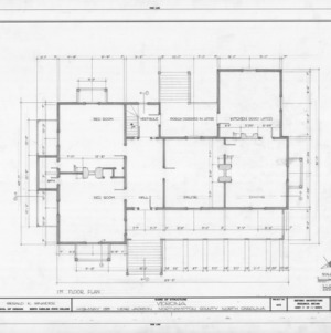First floor plan, Verona, Northampton County, North Carolina