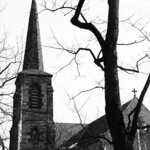Belltower with spire, Christ Church, Raleigh, North Carolina