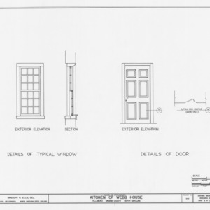Window and door details, Hill-Webb House Kitchen, Hillsborough, North Carolina