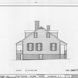 East elevation, Walker-Palmer House, Hillsborough, North Carolina