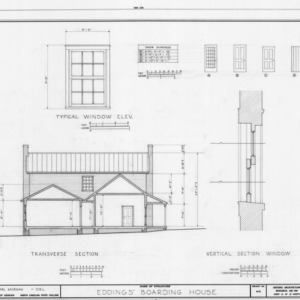 Cross section and details, Eddins House, Palmerville, North Carolina