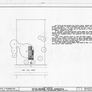 Site plan and notes, Ruffin-Snipes House, Hillsborough, North Carolina
