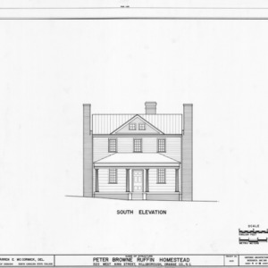 South elevation, Ruffin-Snipes House, Hillsborough, North Carolina