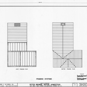 Framing plans, Ruffin-Snipes House, Hillsborough, North Carolina