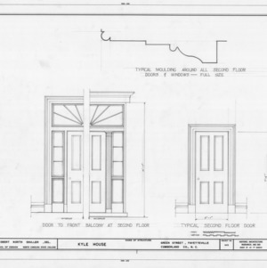 Second floor door details, Kyle House, Fayetteville, North Carolina