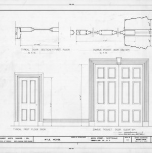First floor door details, Kyle House, Fayetteville, North Carolina
