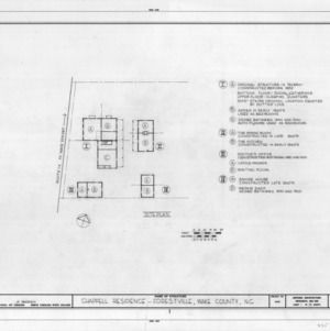 Site plan, Dr. Leroy Chappell House and Office, Forestville, North Carolina