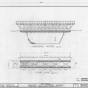 Longitudinal section and floor plan, Bunker Hill Covered Bridge, Catawba County, North Carolina