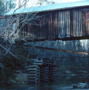 Side view, Bunker Hill Covered Bridge, Catawba County, North Carolina