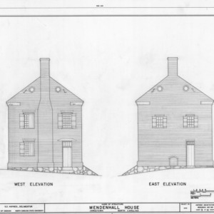 West and east elevations, Mendenhall Store, Jamestown, North Carolina