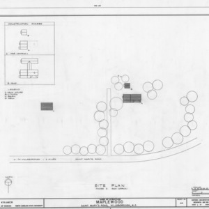 Site plan, Maplewood, Hillsborough, North Carolina