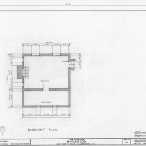 Basement plan, Maplewood, Hillsborough, North Carolina