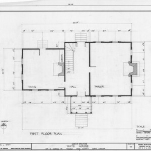 First floor plan, White-Holman House, Raleigh, North Carolina