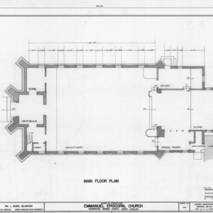 Floor plan, Emmanuel Episcopal Church, Warrenton, North Carolina