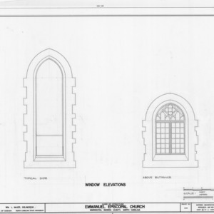 Window elevations, Emmanuel Episcopal Church, Warrenton, North Carolina