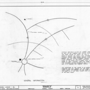 Site plan and notes, Dongola, Yanceyville, North Carolina