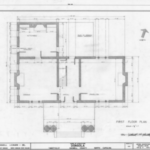 First floor plan, Dongola, Yanceyville, North Carolina