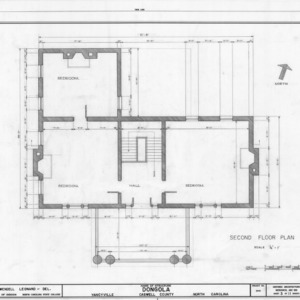 Second floor plan, Dongola, Yanceyville, North Carolina