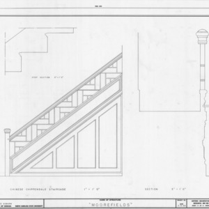 Stairway details, Moorefields, Orange County, North Carolina