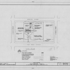 Site plan, Haywood Hall, Raleigh, North Carolina